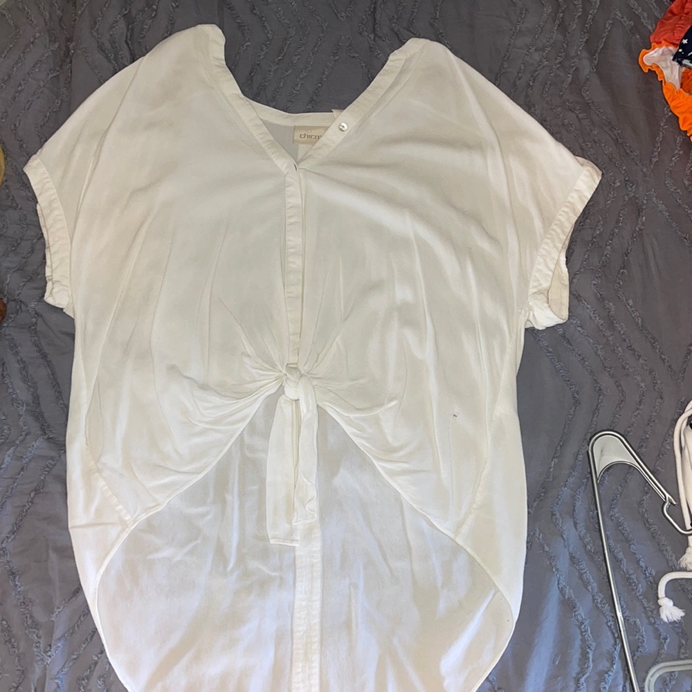 Beachy White Tie Top